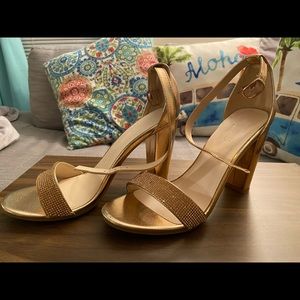 David’s Bridal Sequin Heel Rose Gold Women’s Size 10